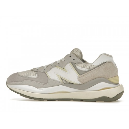 Кроссы New Balance 57/40 White Beige (W) - женская сетка размеров