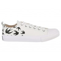 Женские кроссовки Alexander McQueen Swallows Low-Top Sneaker White Black (W)