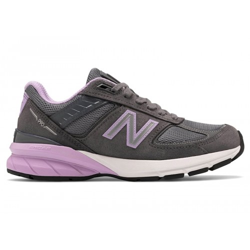 Кроссы New Balance 990v5 MiUSA Lead Dark Violet Glow (W) - женская сетка размеров