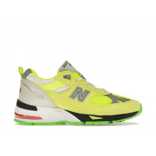 Кроссы New Balance 991 MiE Aries Lime (W) - женская сетка размеров