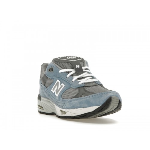 Кроссы New Balance 991 MiUK Dusty Blue Smoked Pearl (W) - женская сетка размеров