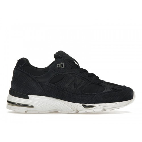 Кроссы New Balance 991 MiUK Black Reptile (W) - женская сетка размеров