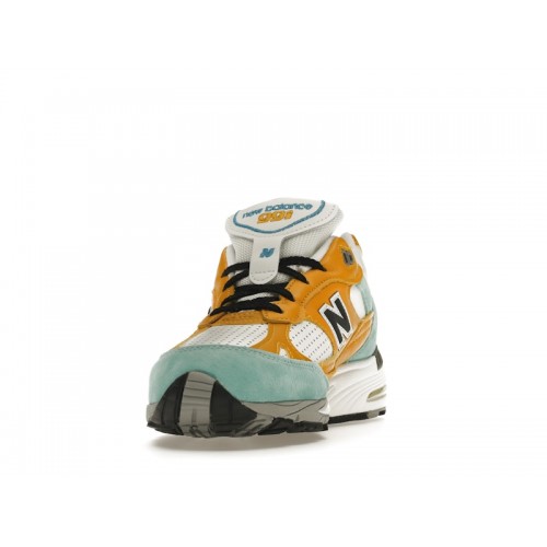 Кроссы New Balance 991 SNS Yellow Blue (W) - женская сетка размеров