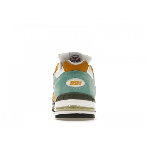 Кроссы New Balance 991 SNS Yellow Blue (W) - женская сетка размеров
