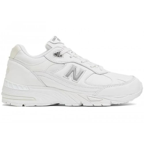 Кроссы New Balance 991 MiUK White Grey (W) - женская сетка размеров