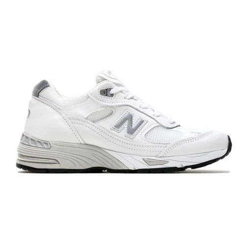 Кроссы New Balance 991 MiUK White (W) - женская сетка размеров
