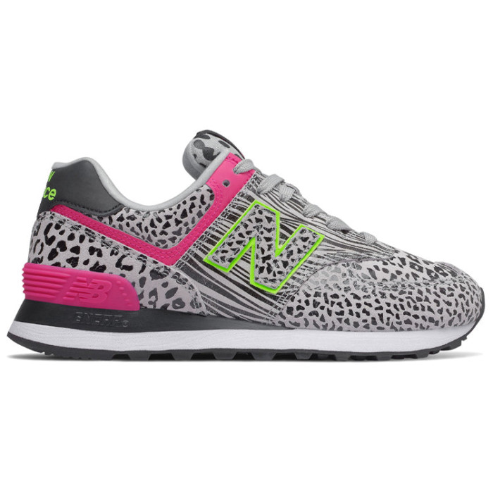 New Balance 574 Cheetah Print Black Grey (W) - женская сетка размеров New Balance 574 Cheetah Print Black Grey (W) - женская сетка размеров
