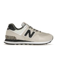 Женские кроссовки New Balance 574 Leopard Print Grey Black (W)