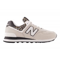 Женские кроссовки New Balance 574 Grey Black Leopard Print (W)