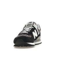 Женские кроссовки New Balance 574 Black Beige Leopard Print (W)