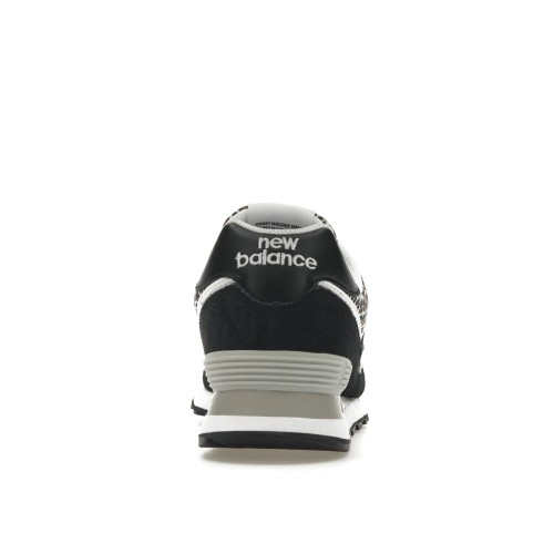 Кроссы New Balance 574 Black Beige Leopard Print (W) - женская сетка размеров