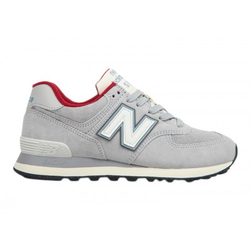 Кроссы New Balance 574 Blue Varsity Red (W) - женская сетка размеров