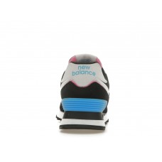 Женские кроссовки New Balance 574 Black Vibrant Sky Pink (W)