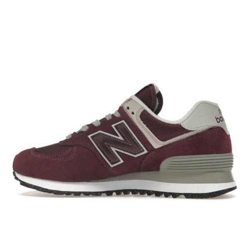 Кроссы New Balance 574 Core Burgundy White (W) - женская сетка размеров