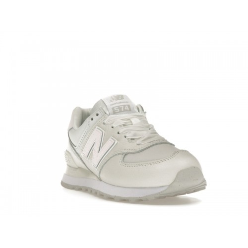 New Balance 574 Cream Leather Pink (W) - женская сетка размеров