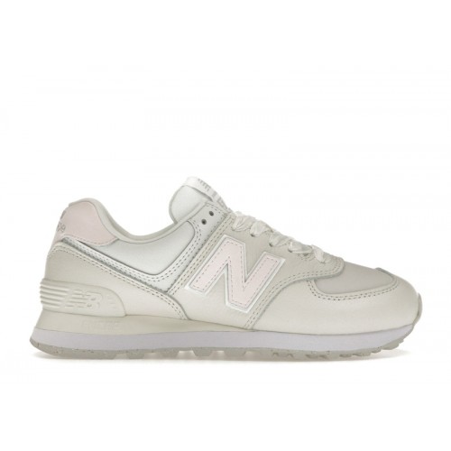 New Balance 574 Cream Leather Pink (W) - женская сетка размеров
