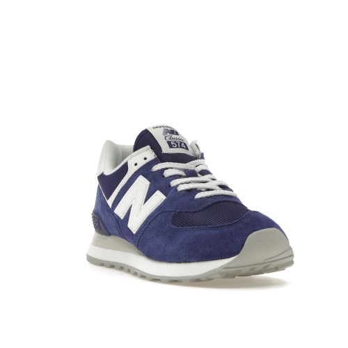 Кроссы New Balance 574 Blue White (W) - женская сетка размеров