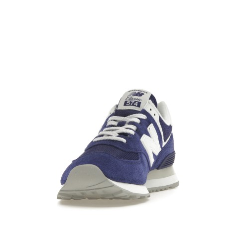 Кроссы New Balance 574 Blue White (W) - женская сетка размеров