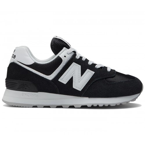 Кроссы New Balance 574 Black White (W) - женская сетка размеров