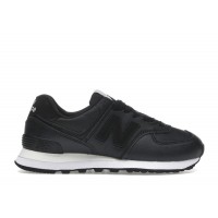 Женские New Balance 574 Black Leather White (W)