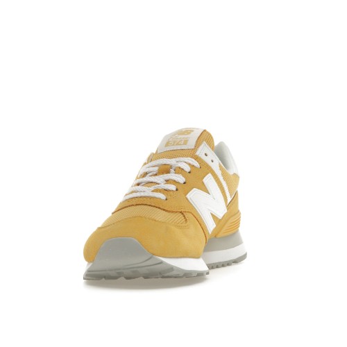 Кроссы New Balance 574 Pastel Yellow White (W) - женская сетка размеров
