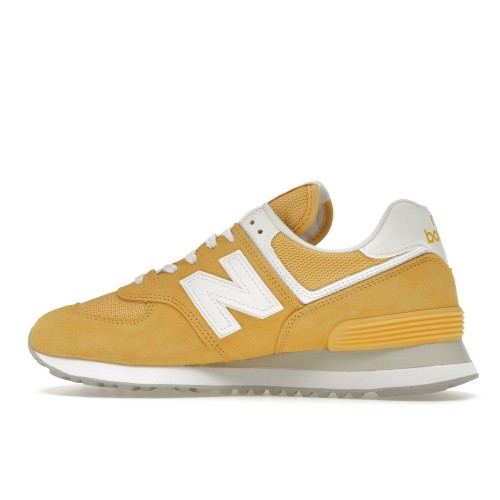 Кроссы New Balance 574 Pastel Yellow White (W) - женская сетка размеров