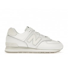 Женские кроссовки New Balance 574 Triple White Leather (W)