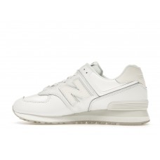 Женские кроссовки New Balance 574 Triple White Leather (W)