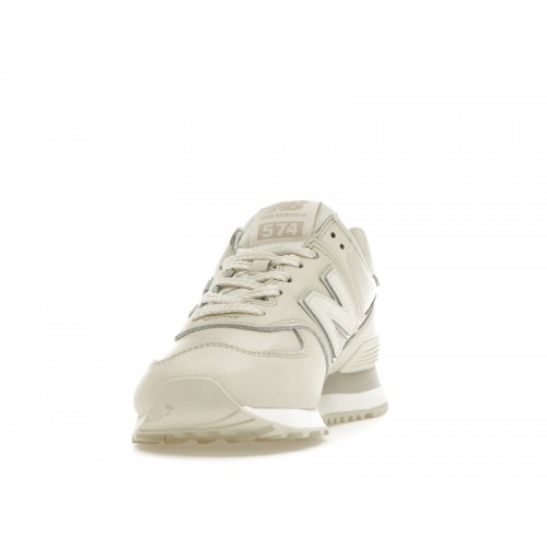 Кроссы New Balance 574 Triple Cream Leather (W) - женская сетка размеров