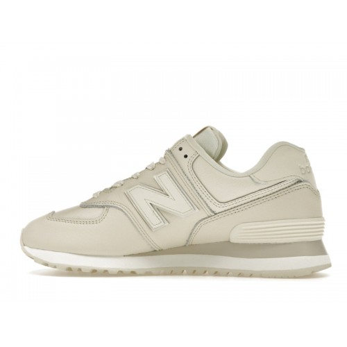 Кроссы New Balance 574 Triple Cream Leather (W) - женская сетка размеров