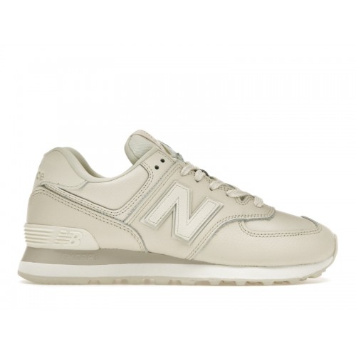Кроссы New Balance 574 Triple Cream Leather (W) - женская сетка размеров