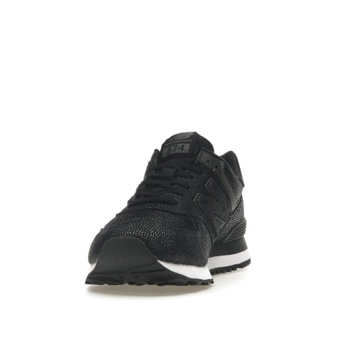 Кроссы New Balance 574 Snakeskin Black (W) - женская сетка размеров