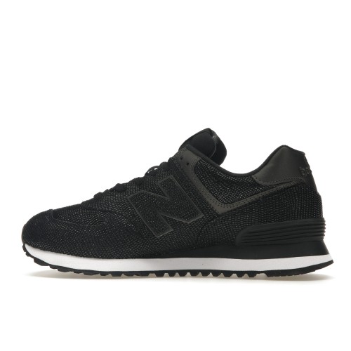 Кроссы New Balance 574 Snakeskin Black (W) - женская сетка размеров