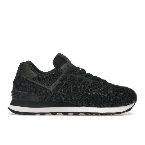 Кроссы New Balance 574 Snakeskin Black (W) - женская сетка размеров