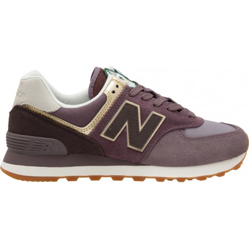 Кроссы New Balance 574 Metallic Patch Purple (W) - женская сетка размеров