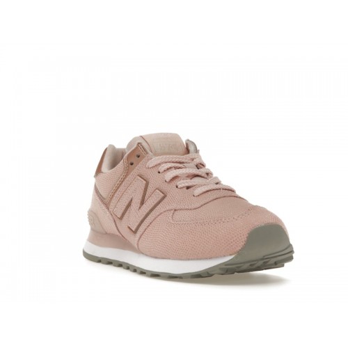 Кроссы New Balance 574 Snakeskin Pink (W) - женская сетка размеров