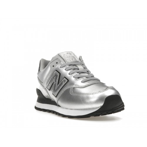 Кроссы New Balance 574 Silver (W) - женская сетка размеров