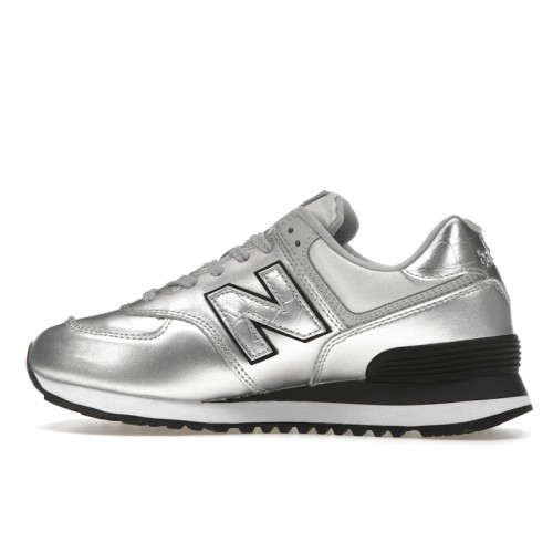 Кроссы New Balance 574 Silver (W) - женская сетка размеров