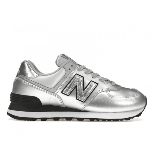 Кроссы New Balance 574 Silver (W) - женская сетка размеров