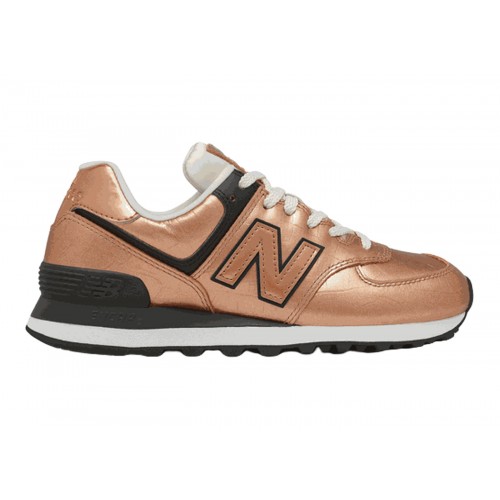 Кроссы New Balance 574 Bronze Black (W) - женская сетка размеров