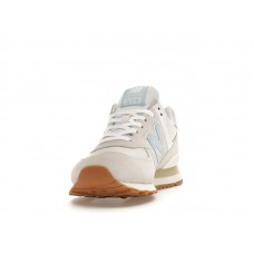Женские кроссовки New Balance 574 Beige Ecru Blue Angora (W)