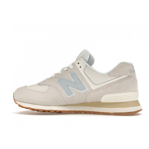 Кроссы New Balance 574 Beige Ecru Blue Angora (W) - женская сетка размеров