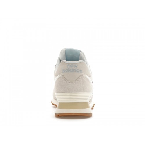 Кроссы New Balance 574 Beige Ecru Blue Angora (W) - женская сетка размеров