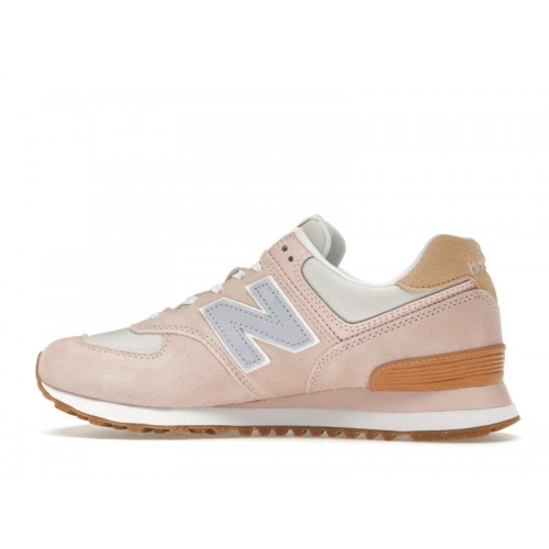 Кроссы New Balance 574 Pink Blue Orange (W) - женская сетка размеров