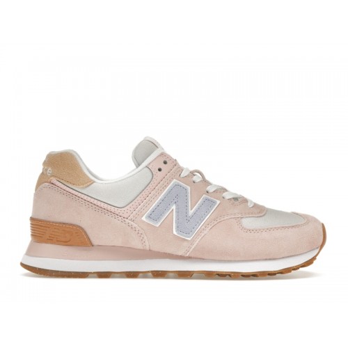 Кроссы New Balance 574 Pink Blue Orange (W) - женская сетка размеров