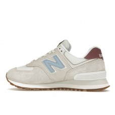 Женские кроссовки New Balance 574 Beige Baby Pink Ecru Blue (W)