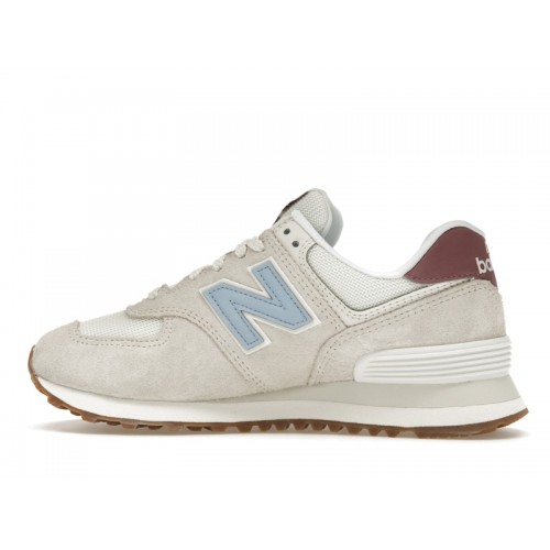 Кроссы New Balance 574 Beige Baby Pink Ecru Blue (W) - женская сетка размеров