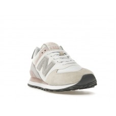 Женские кроссовки New Balance 574 Beige White Pink Sand (W)