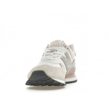 Женские кроссовки New Balance 574 Beige White Pink Sand (W)
