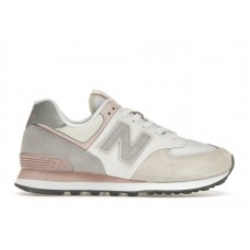 Женские кроссовки New Balance 574 Beige White Pink Sand (W)